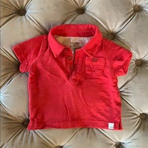 Dusty red Baby Gap polo shirt (0-3 months)
